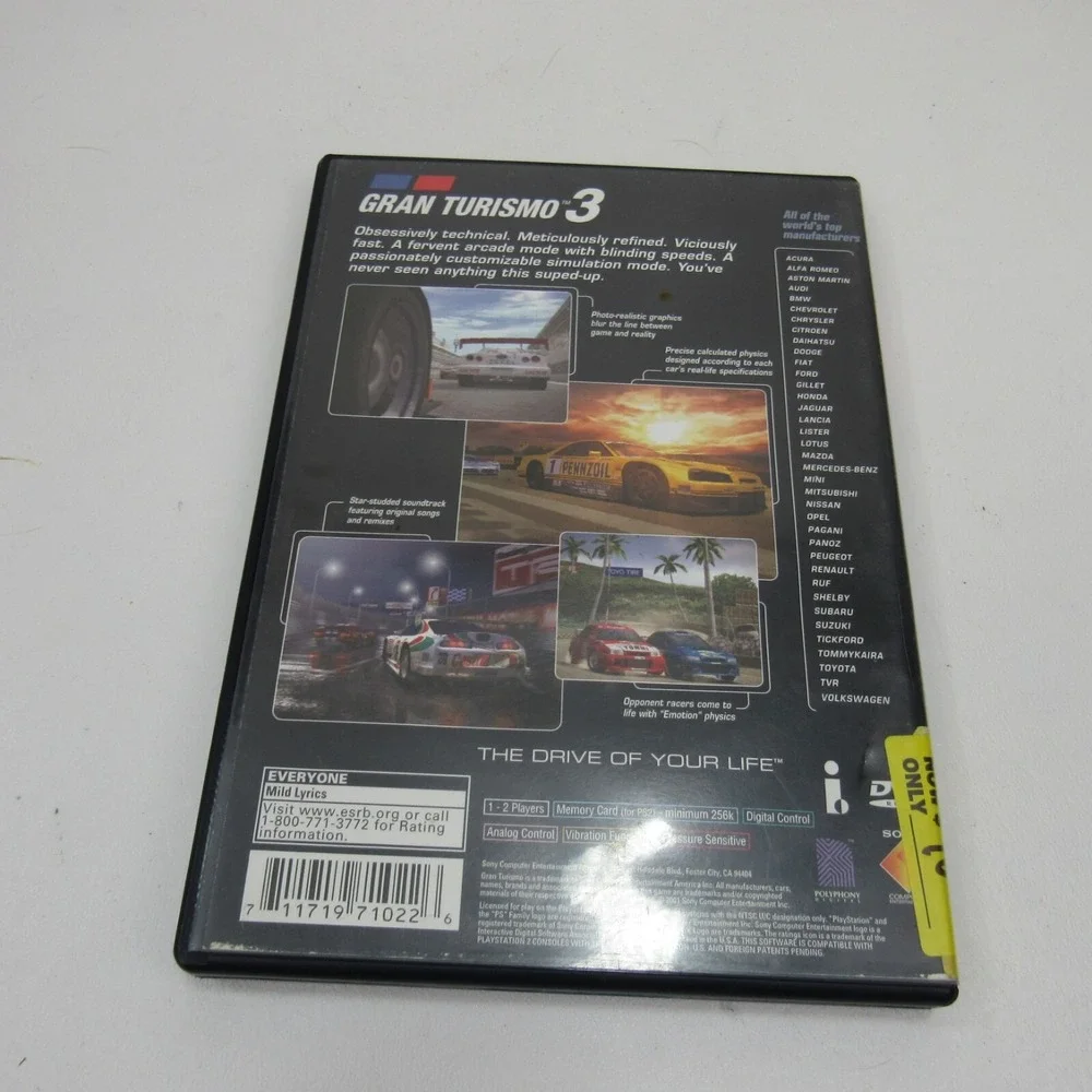Gran Turismo 3 A-spec (Sony PlayStation 2) PS2‎ 2001 3